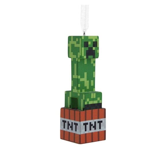 2023 Hallmark Ornament Tree Minecraft Green Creeper On Tnt Video Game 3HCM2240 - Picture 2 of 5